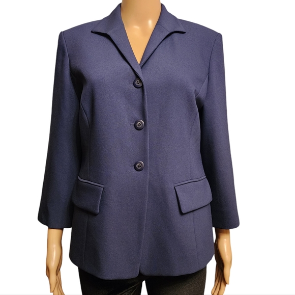Jones NY Navy Blue Suit Blazer Jacket Size 6 NWT - Picture 1 of 14